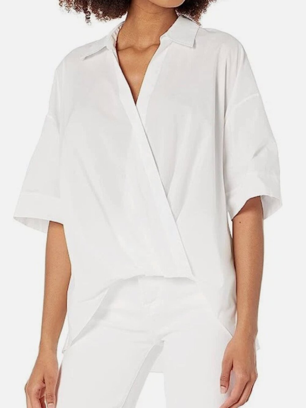 Madewell White Cotton Wrap Top Sz S